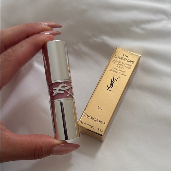 BRAND NEW YSL LOVESHINE high shine caring lipstick shade 201 rosewood blush - Picture 4 of 4
